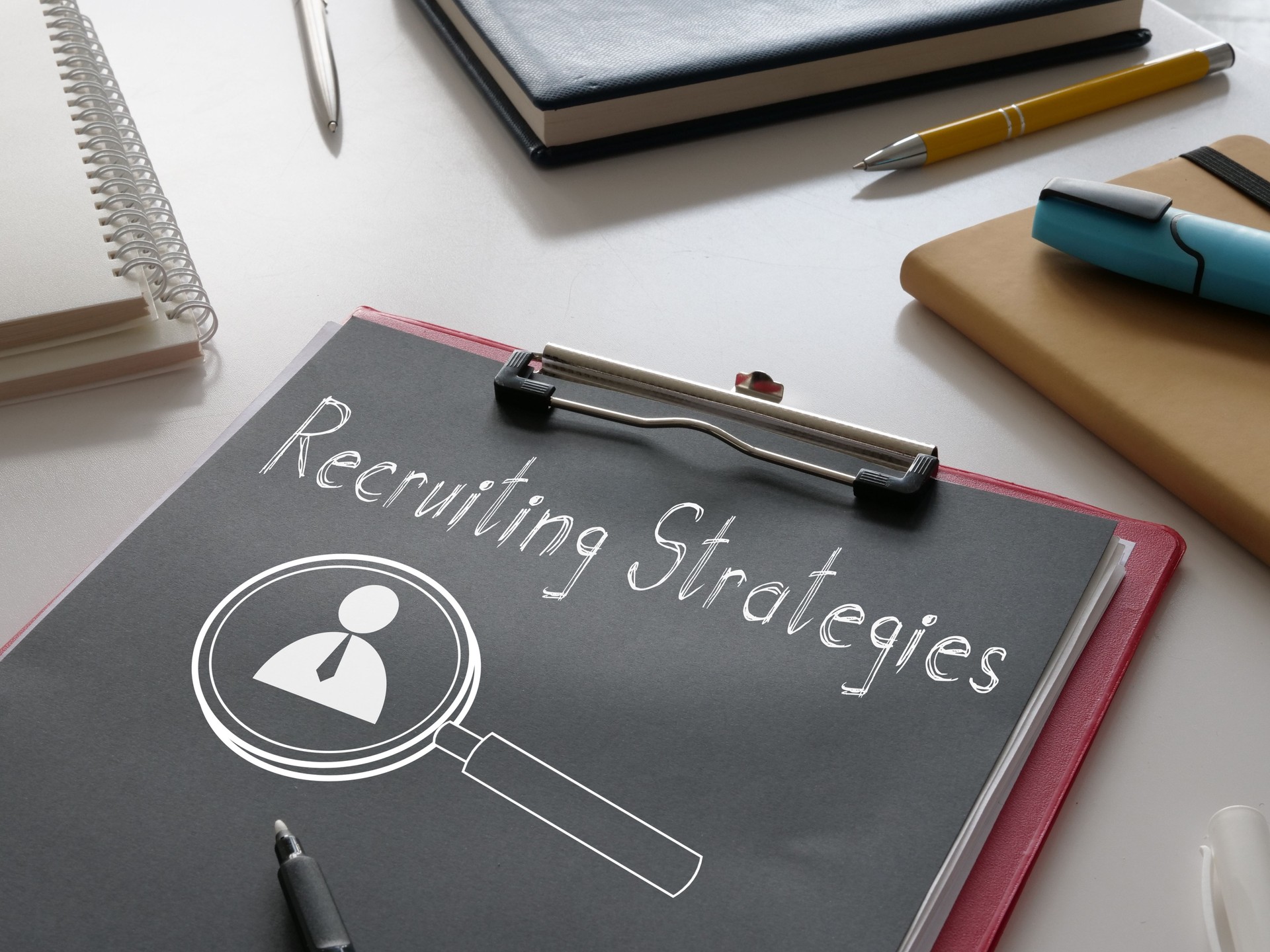 Recruiting Strategies are shown on the photo using the text
